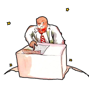 Planeta del hombre de negocios